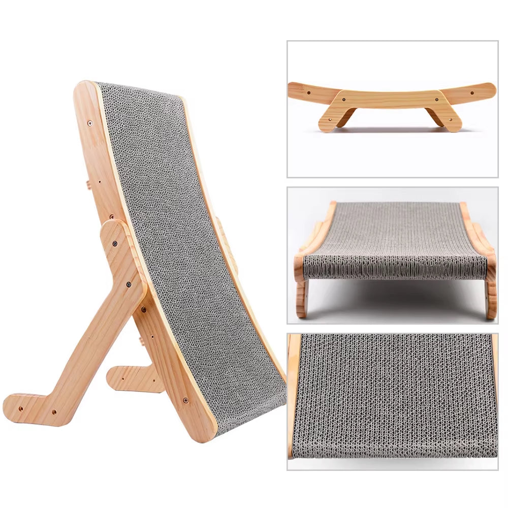 Solid Wooden Cat Scratcher