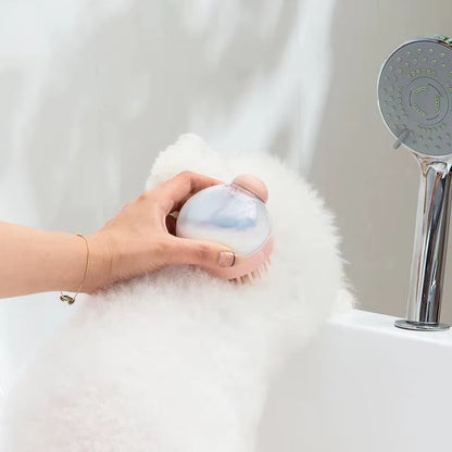 Silicone Pet Bath Brush Dispenser