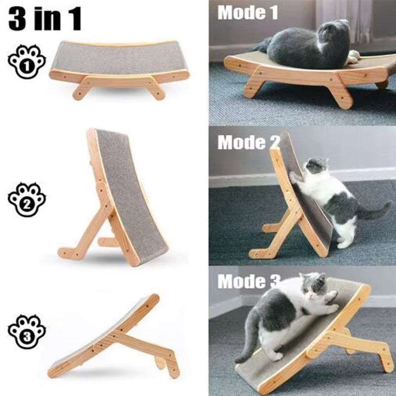 Solid Wooden Cat Scratcher