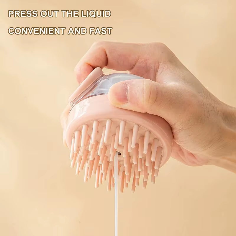 Silicone Pet Bath Brush Dispenser
