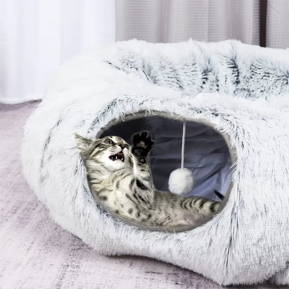 2 in 1 Cat Tunnel Bed
